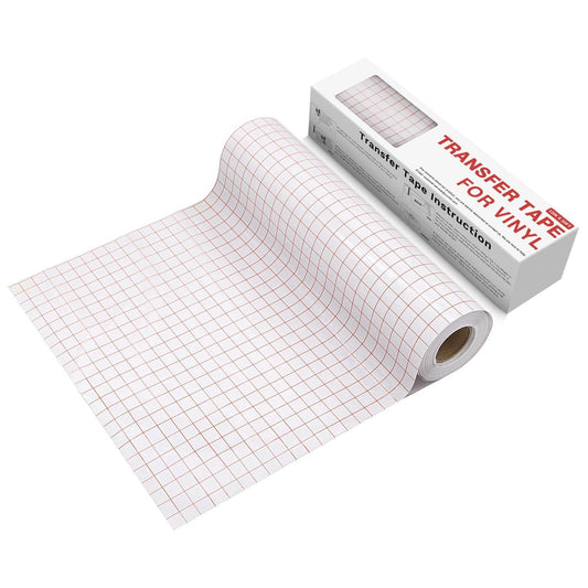 YRYM HT Clear Vinyl Transfer Paper Tape Roll-12 x 50 FT w/Alignment Grid Application Tape for Silhouette Cameo, Cricut Adhesive Vinyl for Decals,Signs, Windows, Stickers - PCTechSupply.com