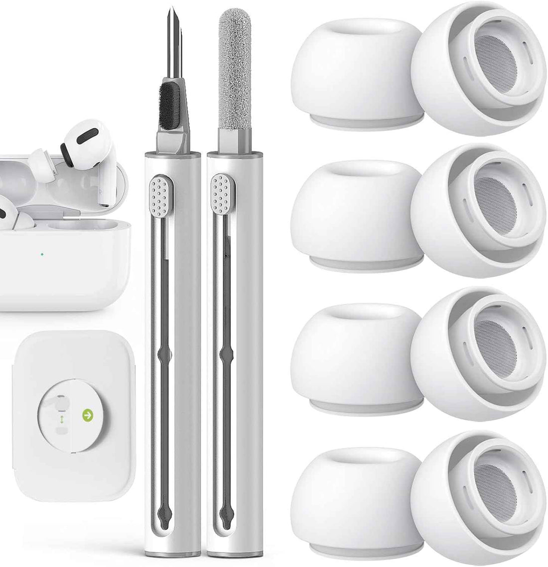 Pohgelan for AirPods Pro 2nd/1st Replacement Ear Tips(Medium)-Whiite
