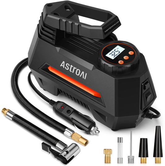 AstroAI Tire Inflator Portable Air Compressor Tire Air Pump for Car Tires - Car Accessories, 12V DC Auto Pump with Digital