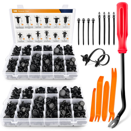 GOOACC 480PCS Bumper Retainer Clips with Fastener Remover Car Plastic Rivets Push Retainer Kit -Door Trim Panel Clips for Toyota GM Ford Honda Acura Chrysler - PCTechSupply.com