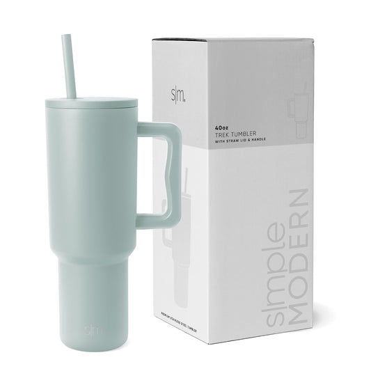 Simple Modern 40 oz Tumbler with Handle and Straw Lid | Insulated Cup Reusable Stainless Steel Water Bottle Travel Mug