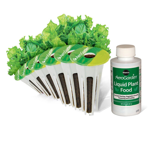 Aerogarden Salad Greens Seed Pod Kit with Red and Green Leaf, Romaine and Butter Head Lettuce, Liquid Plant Food and Growing Guide, 6-Pod - PCTechSupply.com