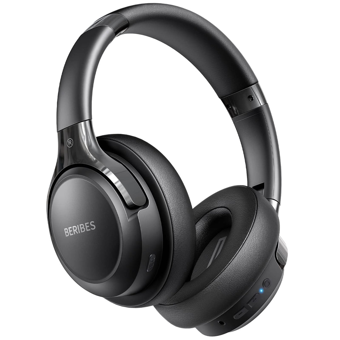BERIBES Bluetooth Headphones Over Ear, 65H Playtime and 6 EQ Music Modes Wireless Headphones with Microphone, HiFi Stereo
