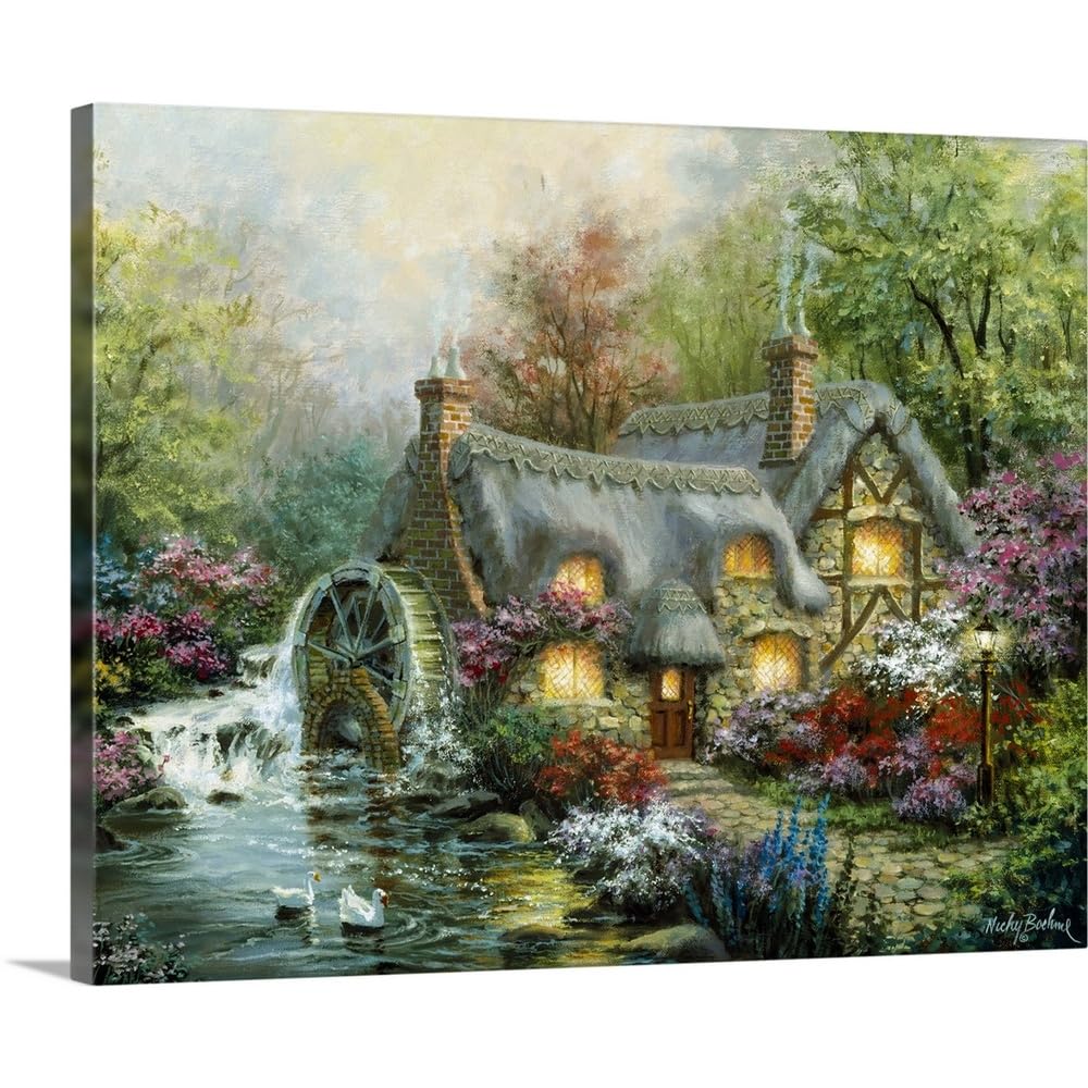 CANVAS ON DEMAND Country Retreat Canvas Wall Art Print by Nicky Boehme, Contemporary, Home Decor, Artwork, 10" x8in Home by