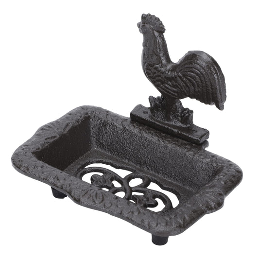 Ciieeo 1pc Retro Cast Iron Soap Box Vintage Soap Holder for Bathroom Kitchen Shower and Countertop Strong Easy to Use Drain