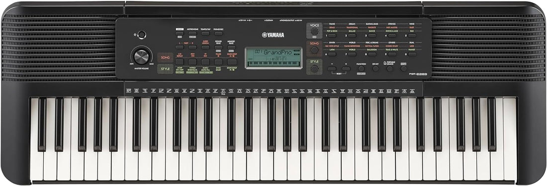 Yamaha 61-Key Portable Keyboard for Beginners with Learning Tools, Music Rest and Power Adapter PSRE283