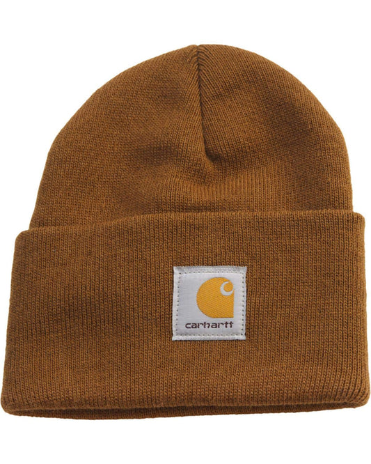 Carhartt Men's Knit Cuffed Beanie, Brown, One Size Apparel by Carhartt