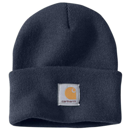 Carhartt Men's Knit Cuffed Beanie, Navy, One Size Apparel by Carhartt