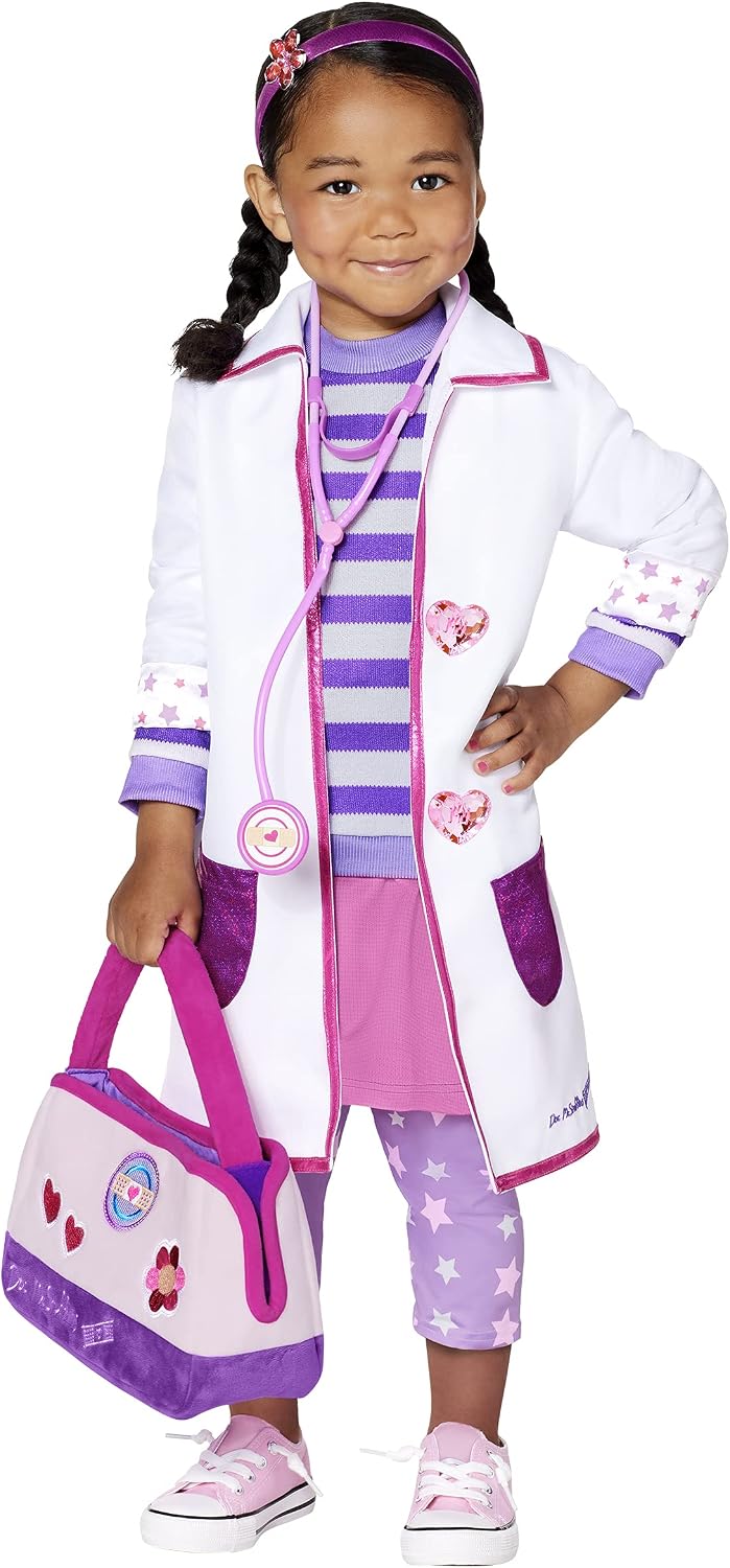 Spirit Halloween Disney Toddler Doc McStuffins Costume | Officially Licensed | Doctor Cosplay | TV and Movie Costumes