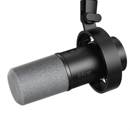 FIFINE Dynamic Microphone, XLR/USB Podcast Recording PC Microphone for Vocal Voice-Over Streaming, Studio Metal Mic with