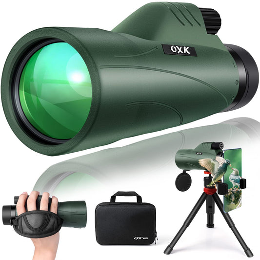12x56 High Power Monocular Telescope with Smartphone Adapter Tripod Travel Bag, Larger Vision Monoculars for Adults with