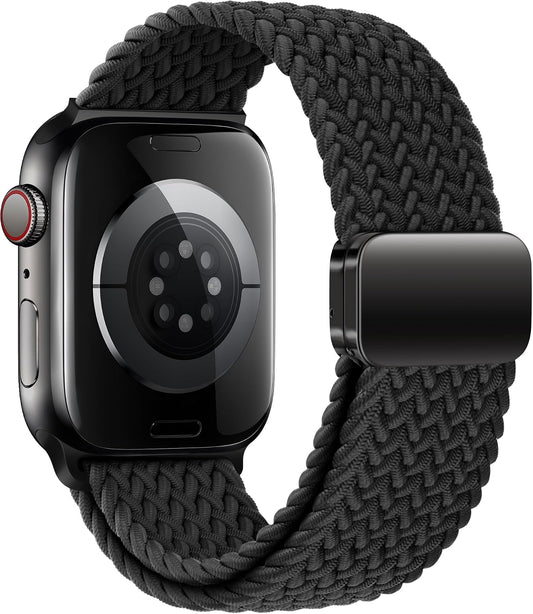 Mazoft Braided Bands With Magnetic Clasp Compatible with Apple Watch Band 38mm 40mm 41mm 42mm 44mm 45mm 46mm 49mm；Nylon Sport Loop Strap for iWatch Ultra 3 & 2 Series 11 10 9 8 7 6 SE 5 4 3 Women Men