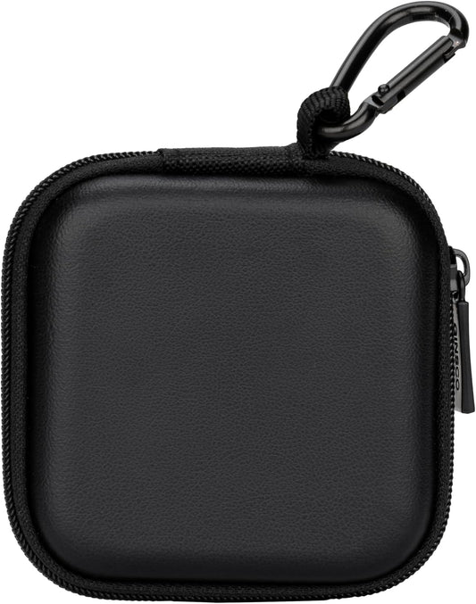 Ginsco Mini-Portable Hard Shell Square Earbuds Case for Apple EarPods/Samsung Galaxy Wired/Wireless Earbuds, Cell Phone Accessories Organizer with Carabiner for Earphones