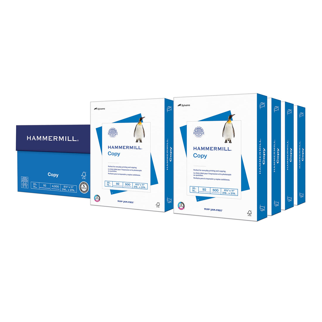 Hammermill Printer Paper, 20 Lb Copy Paper, 8.5 x 11 - 8 Ream (4,000 Sheets) - 92 Bright, Made in the USA - PCTechSupply.com