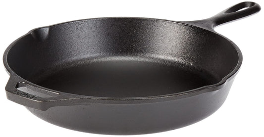 Lodge 13-1/4 Inch Cast Iron Pre-Seasoned Skillet – Signature Teardrop Handle - Use in the Oven, on the Stove, on the Grill,