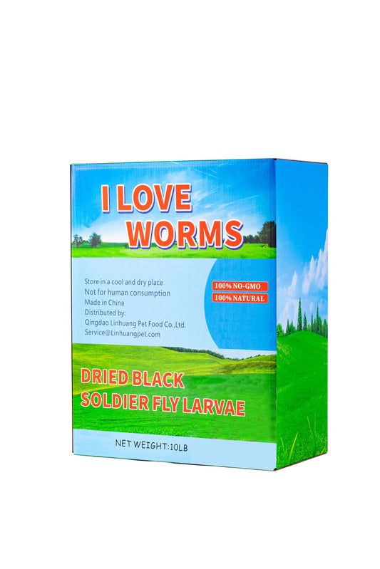 I LOVE WORMS Dried Black Soldier Fly Larvae (10lb), 100% Natural Non-GMO, Treat for Chickens, More Calcium Chicken Feed Than
