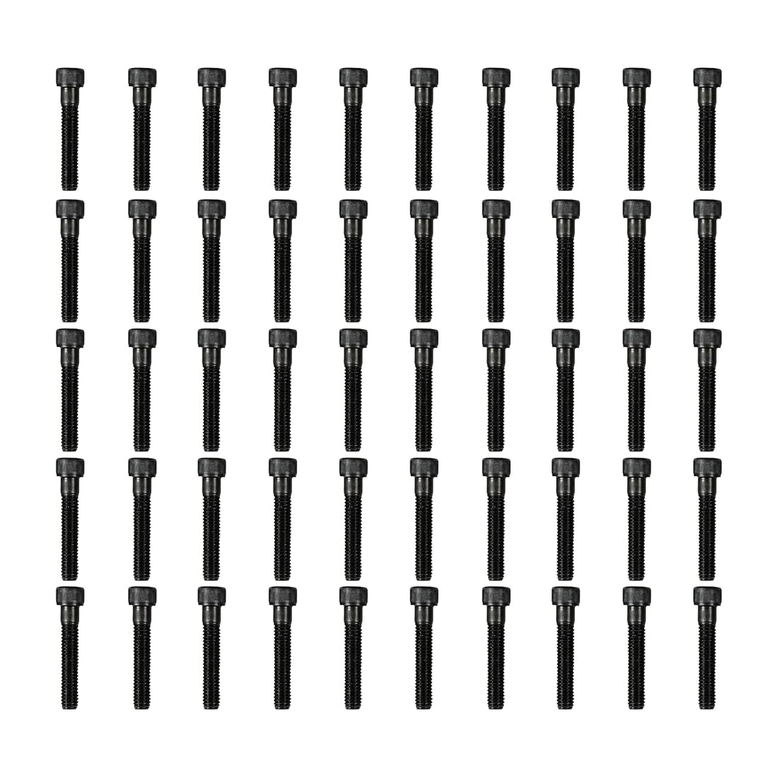Atomik 3/8 x 2 inch Long Alloy Steel Bolts 50 Pack Durable Hardware for Rock Climbing Holds 3/8-16 Socket Head Allen Bolt Designed for Indoor Use Wall Supplies