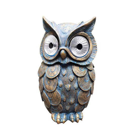 Cute Owl Shaped Solar Lights, Outdoor Decorative Garden Lights with LED Eyes, Animal Solar Garden Lights with Switch