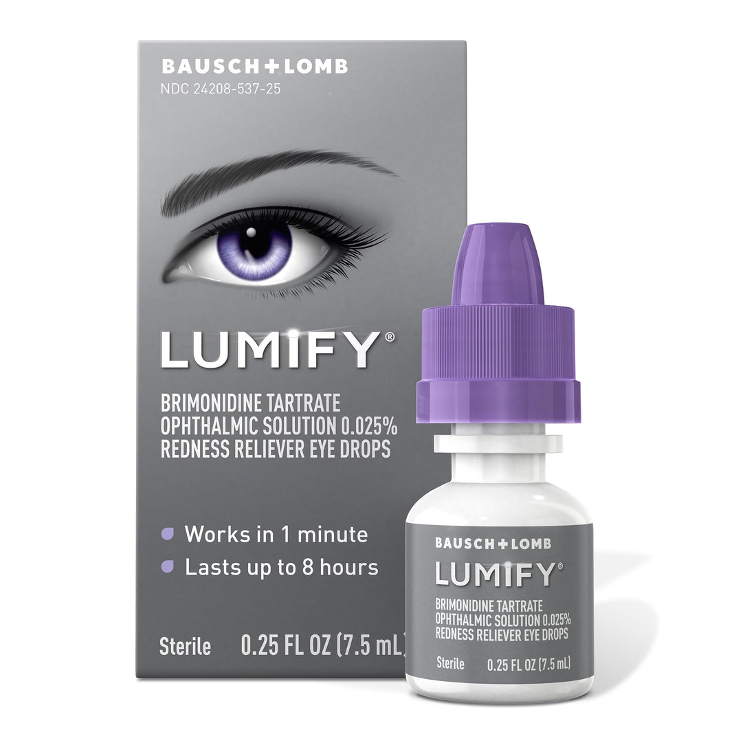 LUMIFY Redness Reliever Eye Drops, For Whiter & Brighter Looking Eyes, 0.25 Fl Oz (7.5 mL) - PCTechSupply.com