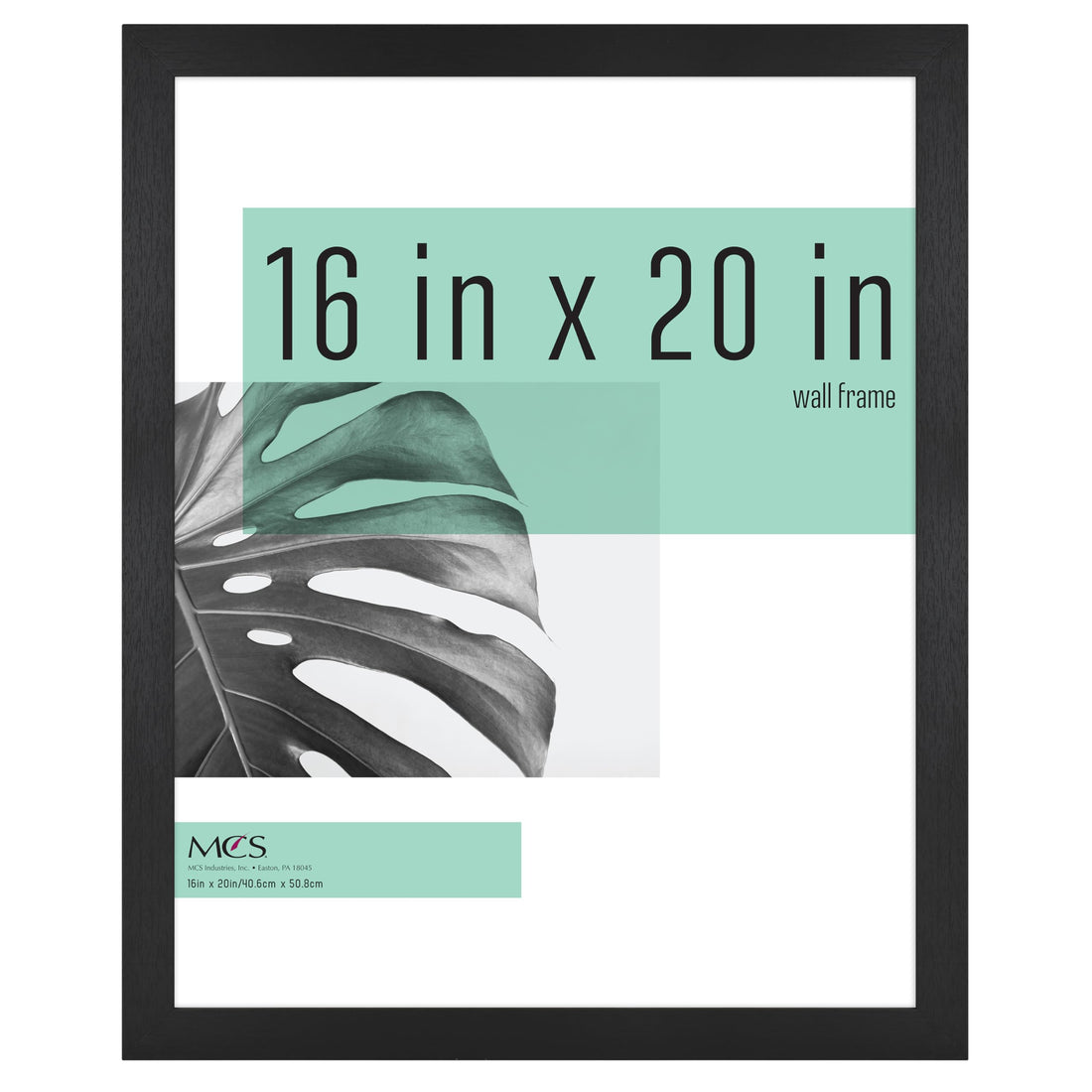 MCS Studio Gallery 16x20 Poster Frame Black Woodgrain, Vertical & Horizontal Wall Hanging Large Picture Frame for Photos,