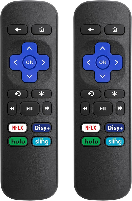 (2 Pack) Replacement Remote for Roku Box Express Player Premiere Control