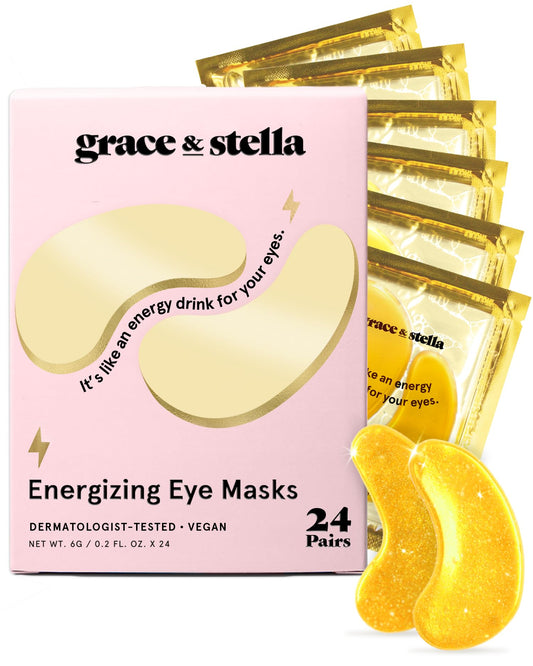 grace & stella Under Eye Mask - Valentines Day Gifts for Women - Reduce Dark Circles, Puffy Eyes, Undereye Bags, Wrinkles - Gel Under Eye Patches - Bridesmaid Gifts - Vegan Self Care (24 Pairs, Gold) - PCTechSupply.com