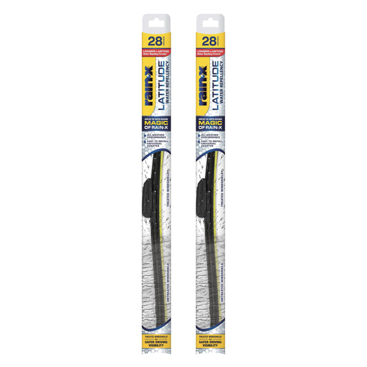 Rain-X 810168 Latitude 2-In-1 Water Repellent Wiper Blades, 28 Inch Windshield Wipers (Pack Of 2), Automotive Replacement