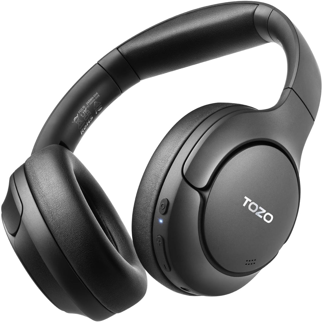 TOZO HT2 Hybrid Active Noise Cancelling Headphones, Wireless Over Ear Bluetooth Headphones, 60H Playtime, Hi-Res Audio Custom EQ via App Deep Bass Comfort Fit Ear Cups, for Home Office Travel - PCTechSupply.com