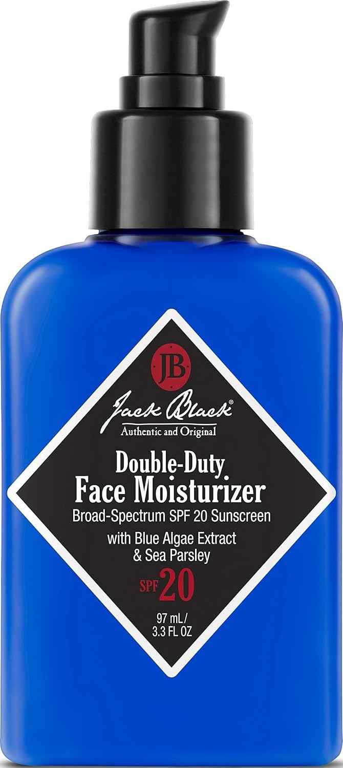 Jack Black Double Duty Face Moisturizer with SPF 20, Facial Moisturizer Face Cream for Men, Mens Facial Lotion with SPF, Gifts for Men