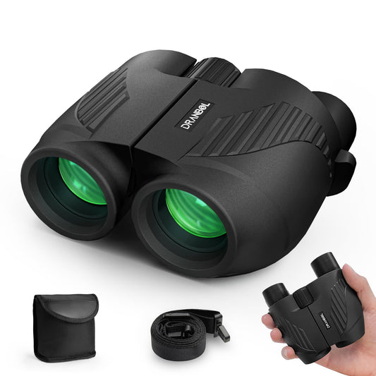 DRANBOL 20X25 Small Binoculars for Adults and Kids, Large Eyepiece Binoculars for Bird Watching Easy Focus, Pocket High
