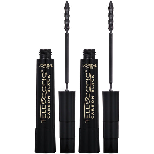 L’Oréal Paris Makeup Telescopic Original Lengthening, Lash Separating Mascara with Dual Precision Brush, Washable, Carbon