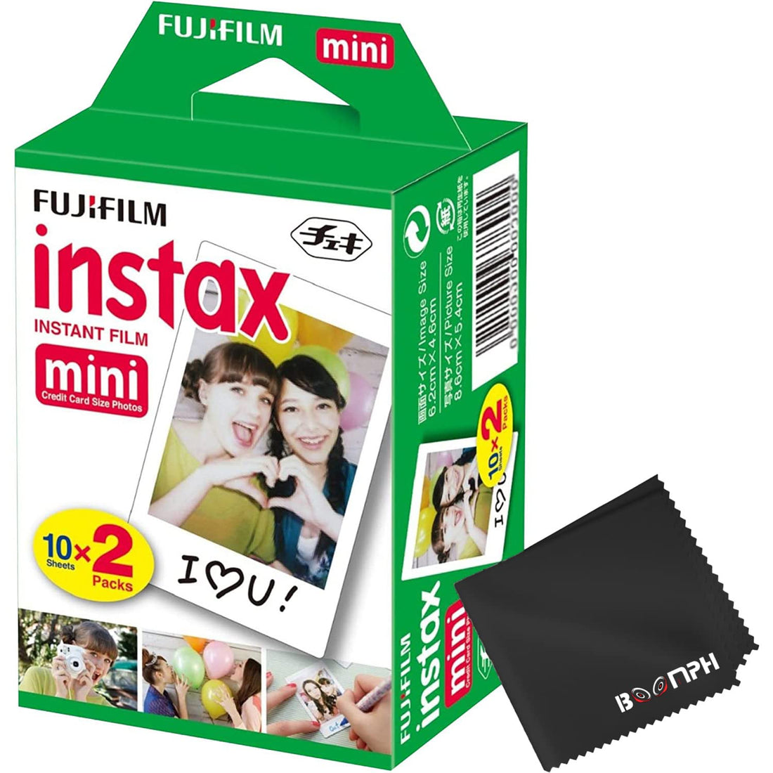 Fujifilm Instax Mini Instant Camera Film: 20 Shoots Total, (10 Sheets x 2) - Capture Memories Anytime, Anywhere - Boomph's