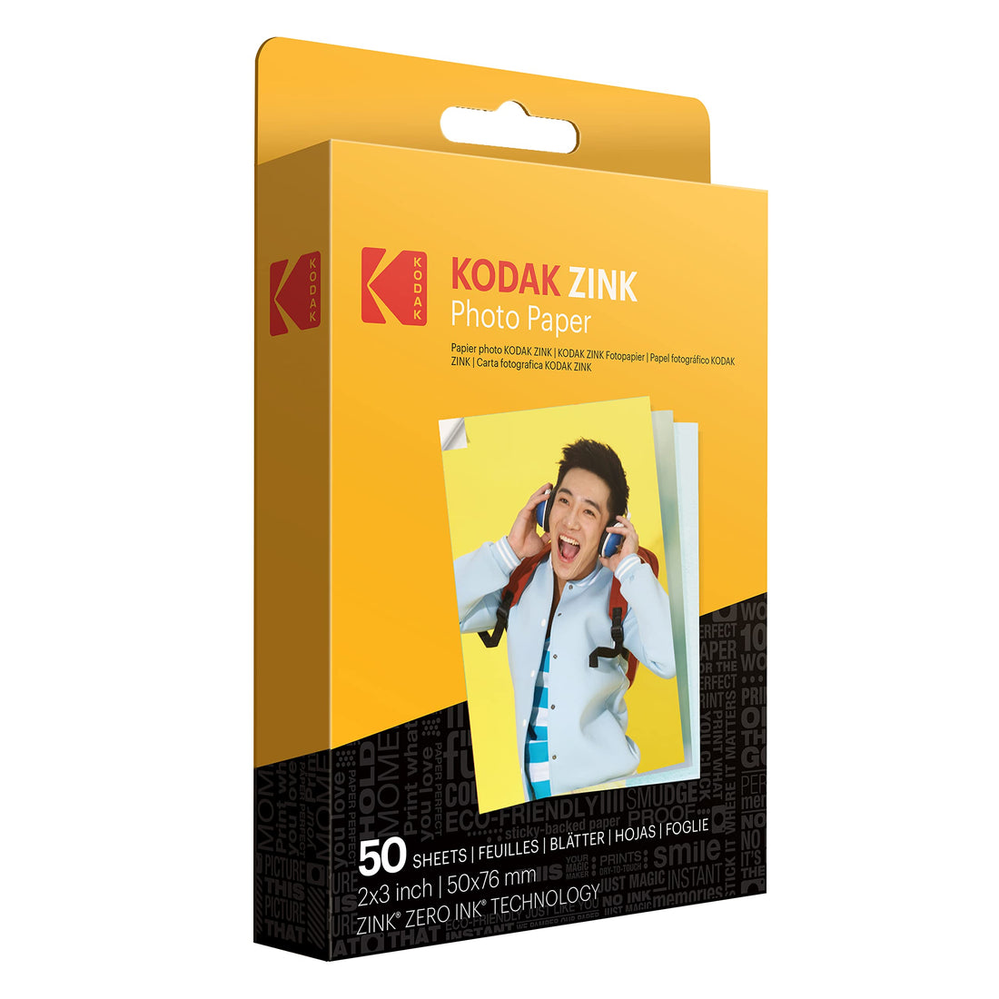 Zink KODAK 2"x3" Premium Photo Paper (50 Sheets) Compatible with KODAK Smile, KODAK Step, PRINTOMATIC, 50 count (Pack of 1) - PCTechSupply.com