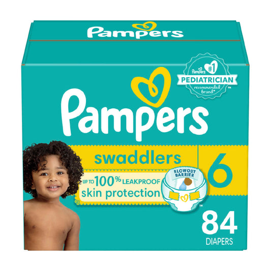 Pampers Baby Diapers - Swaddlers - Size 6, 84 Count, Ultra Soft Disposable Infant Diaper Drugstore by Pampers