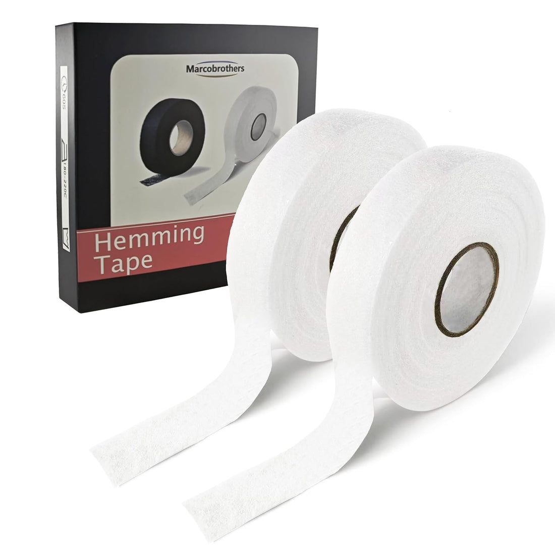 Marcobrothers Hemming Tape, White, 3/4" x 32 Yards X 2, Iron on Hem Tape