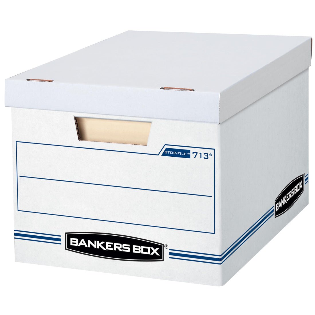 Bankers Box 12 Pack Standard Duty File Storage Boxes, Standard Assembly, Removable Lid, Letter/Legal (0071301) - PCTechSupply.com