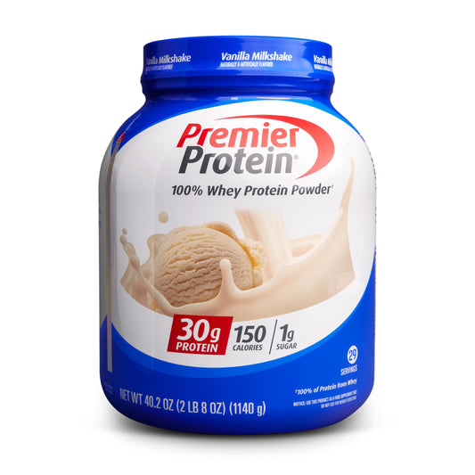 Premier Protein Protein Powder, 30g Protein, 1g Sugar, No Soy Ingredients, Gluten Free, Vanilla Milkshake, 29 Servings,