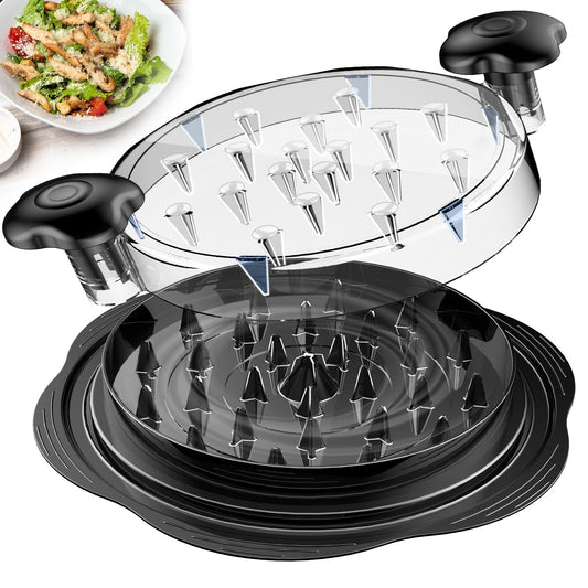 SURETIVIAN Chicken Shredder Large Chicken Breast Shredder Tool Twist with Brush&Fork, Visible Meat Shredder Machine, Strong