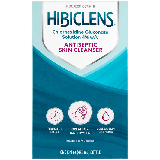 Hibiclens – Antimicrobial, Antiseptic Soap and Skin Cleanser – Foaming Pump Included – 16 oz – for Home and Hospital – 4%
