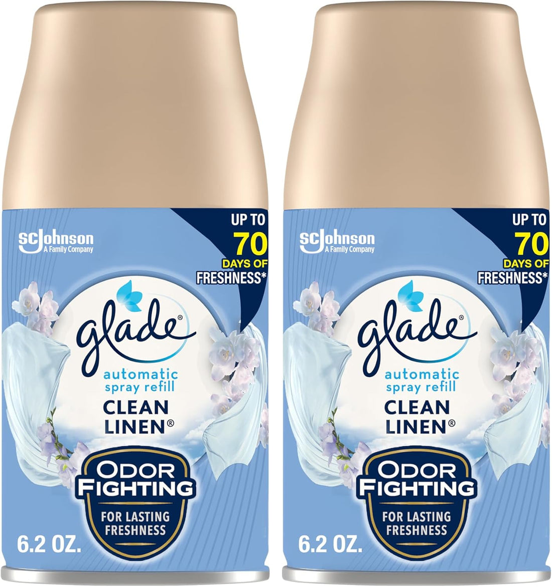 Glade Automatic Spray Air Freshener Refill, Clean Linen, 2 Count