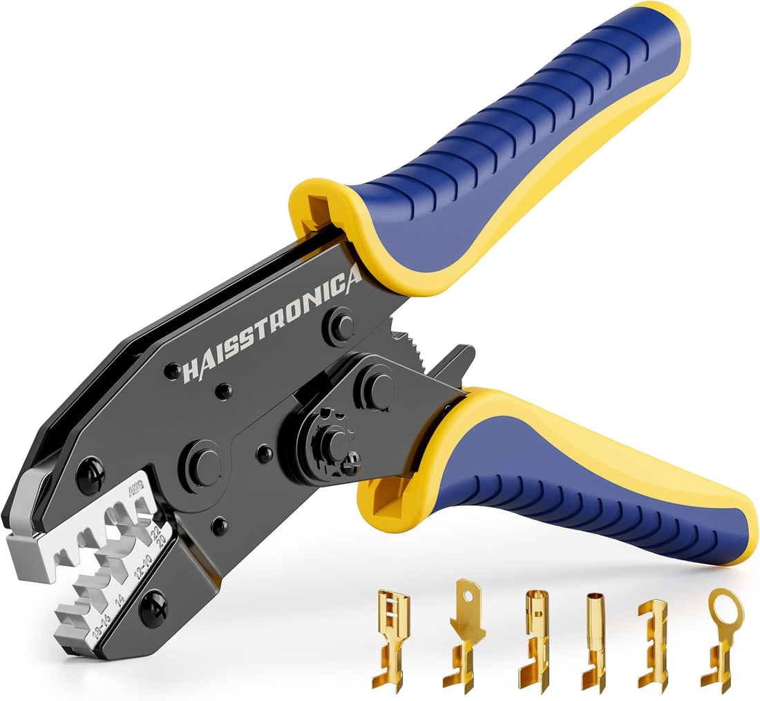 haisstronica Crimping Tool for Open Barrel Terminals, AWG 22-10, HS-5327