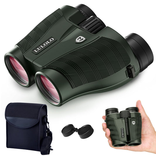 12x30 Compact HD Binoculars for Adults and Kids High Powered - Large View Binoculars with Clear Low Light Vision - Super