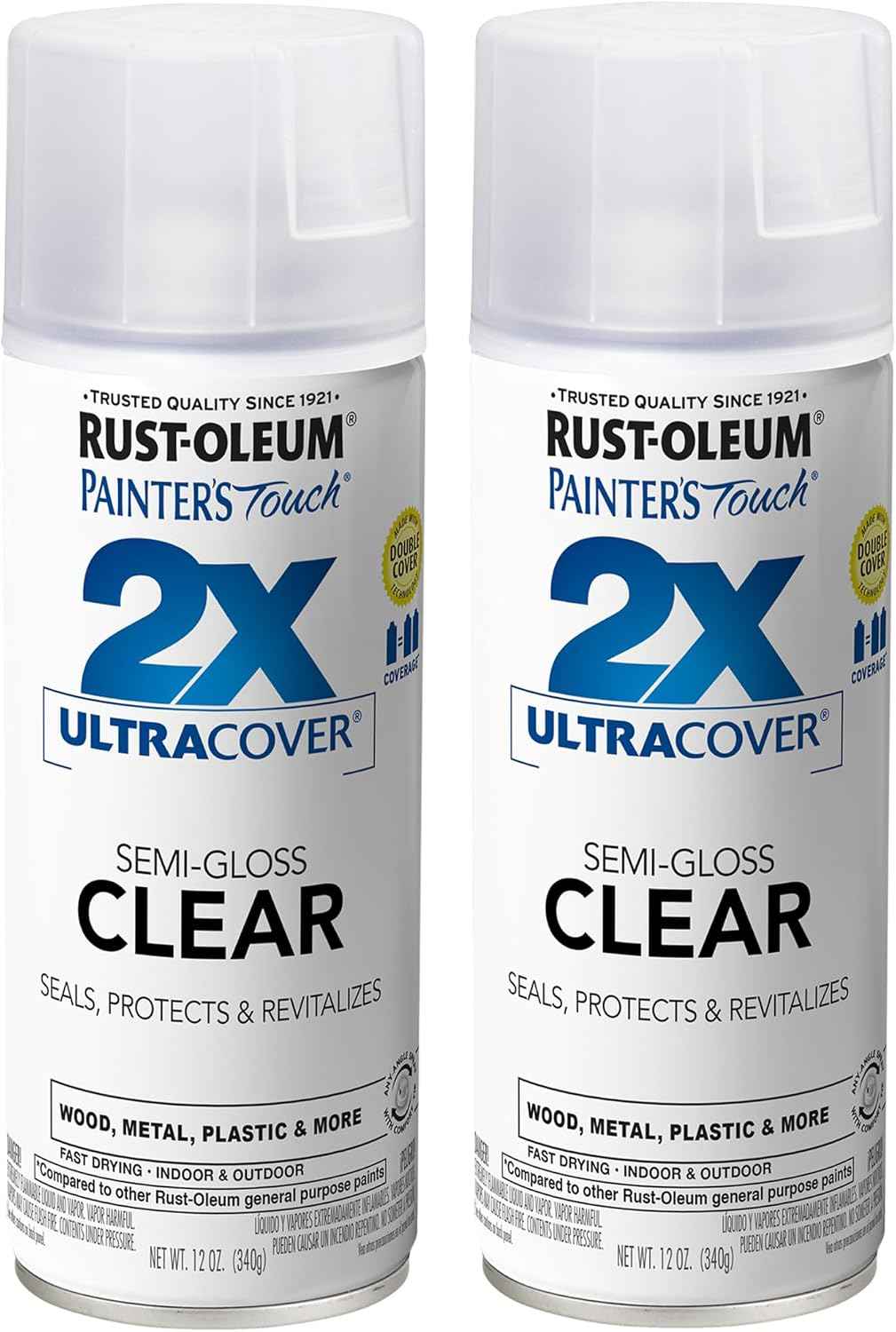 Rust-Oleum Painter's Touch 2X Ultra Cover Spray Paint, Semi-Gloss Clear