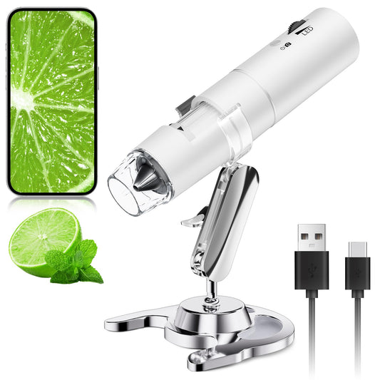 Wireless Digital Microscope, Skybasic 50X-1000X Magnification WiFi Pocket Handheld Microscopes with Stand HD USB Microscope