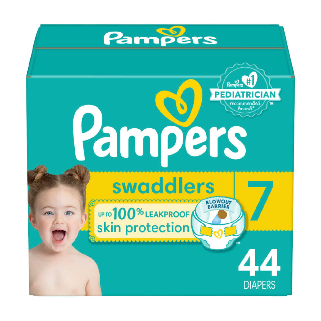 Pampers Swaddlers Diapers - Size 7, 44 Count, Ultra Soft Disposable Baby Diapers Drugstore by Pampers