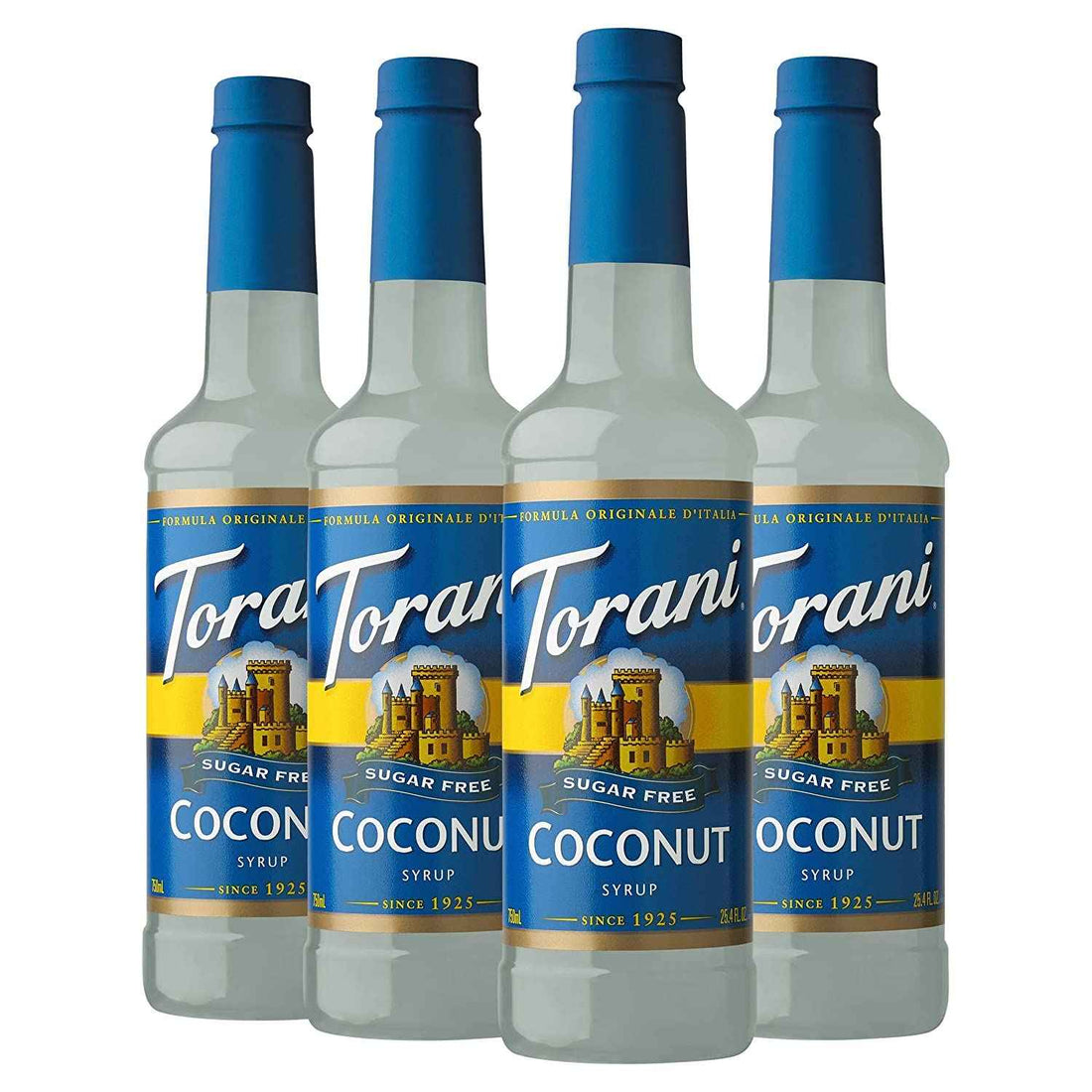 Torani Sugar Free Coconut Flavored Drink Syrup, 25.4 fl oz (Pack of 4)