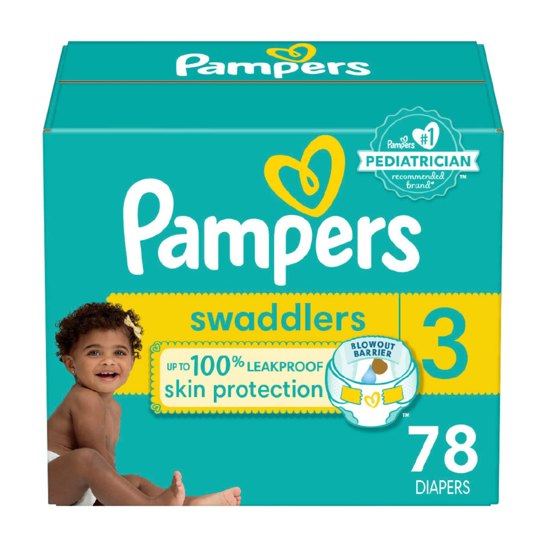 Pampers Swaddlers Diapers - Size 3, 78 Count, Ultra Soft Disposable Baby Diapers Drugstore by Pampers