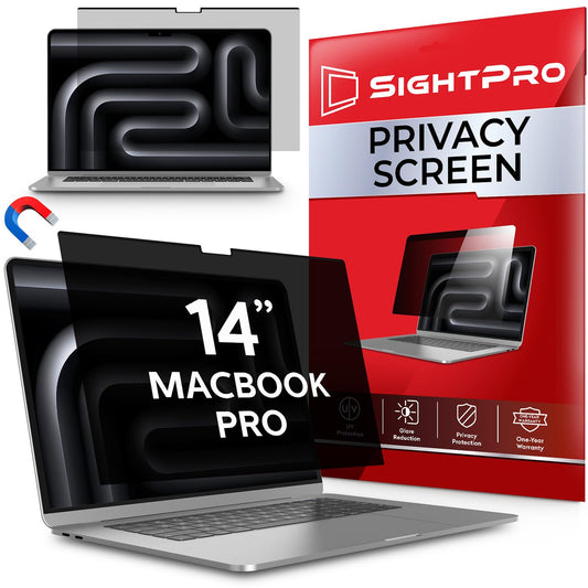 SightPro Magnetic Privacy Screen for MacBook Pro 14 Inch (2021-2024, M1, M2, M3, M4, Pro, Max) Removable Laptop Privacy