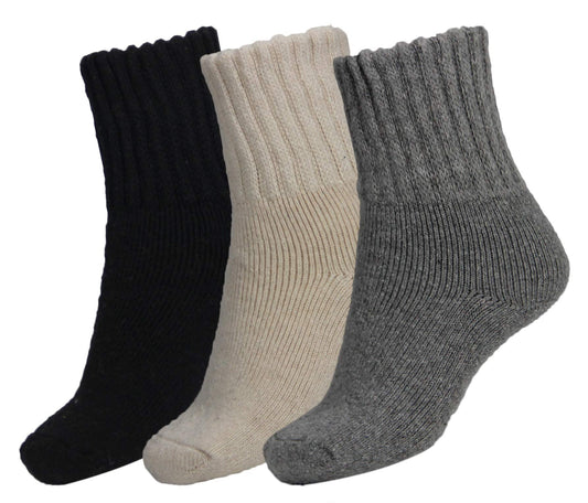 BomKinta Women Winter Solid Socks Thick Warm Wool Socks Cozy Crew Socks for Women Christmas Gift, Medium Apparel by BomKinta