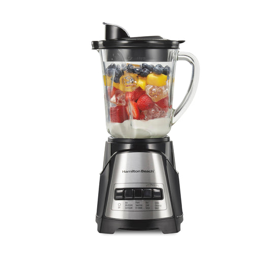 Hamilton Beach Power Elite Wave Action Blender For Shakes and Smoothies, 40 Oz Glass Jar, 12 Functions Including Puree,
